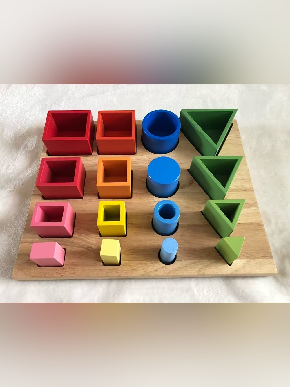 QTOY Learning 3D Sorting and Nesting board